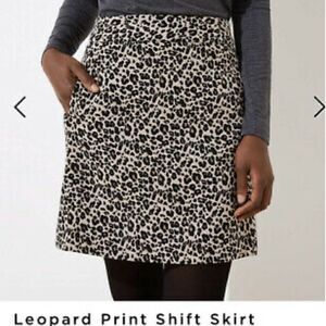 👠Loft animal print shift skirt.        Size 4